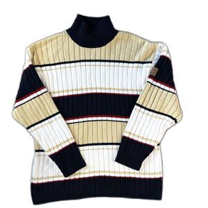 VTG Southpole Men's 2XL Turtle Neck Sweater Striped Baggy Oversize Hip-hop